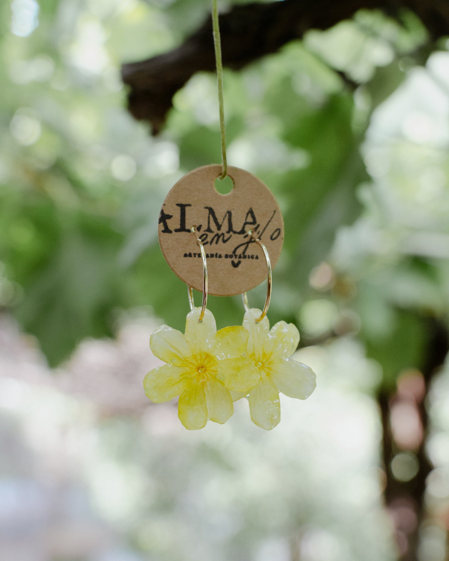 Pendientes flor amarilla