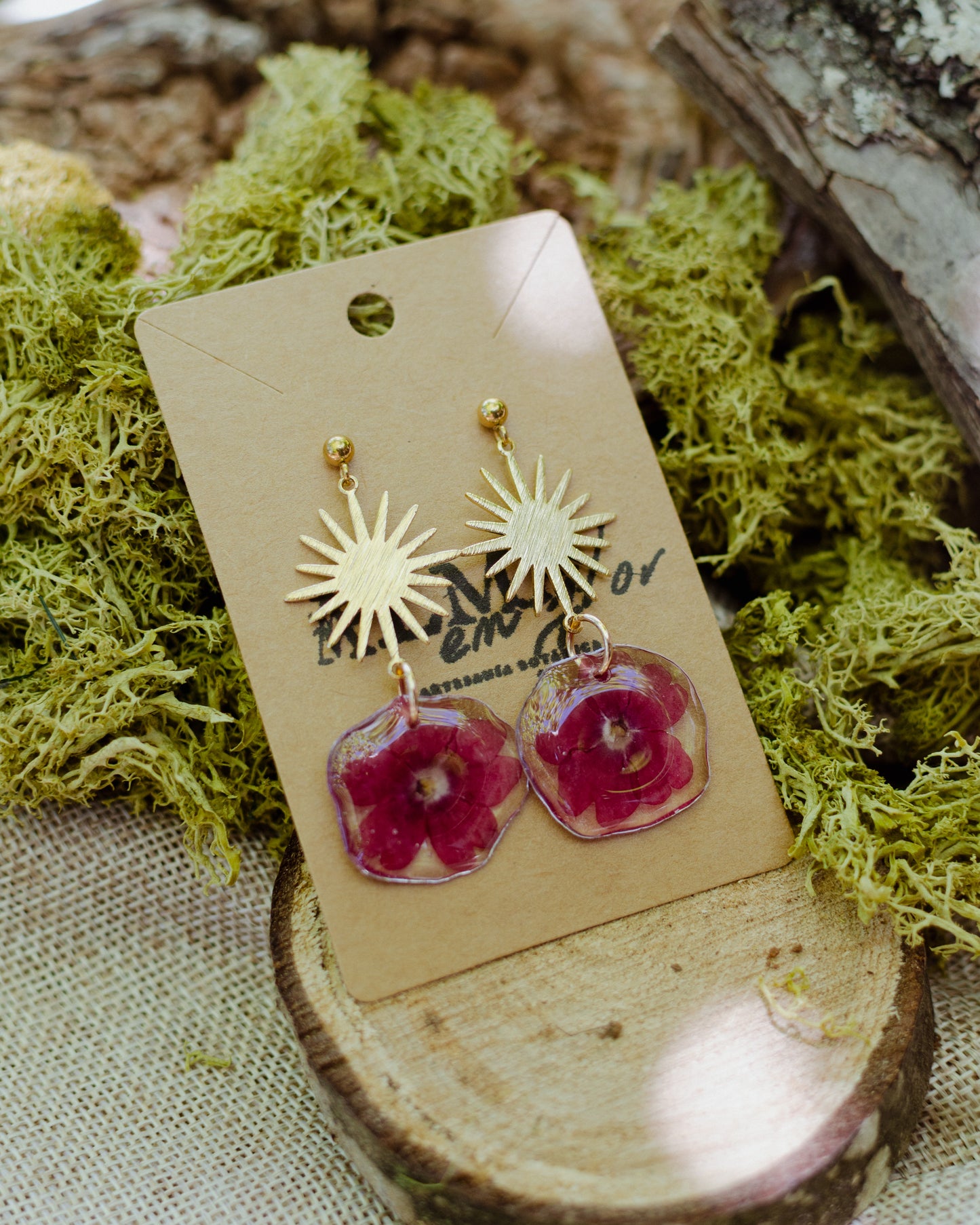 Pendientes verbena sol