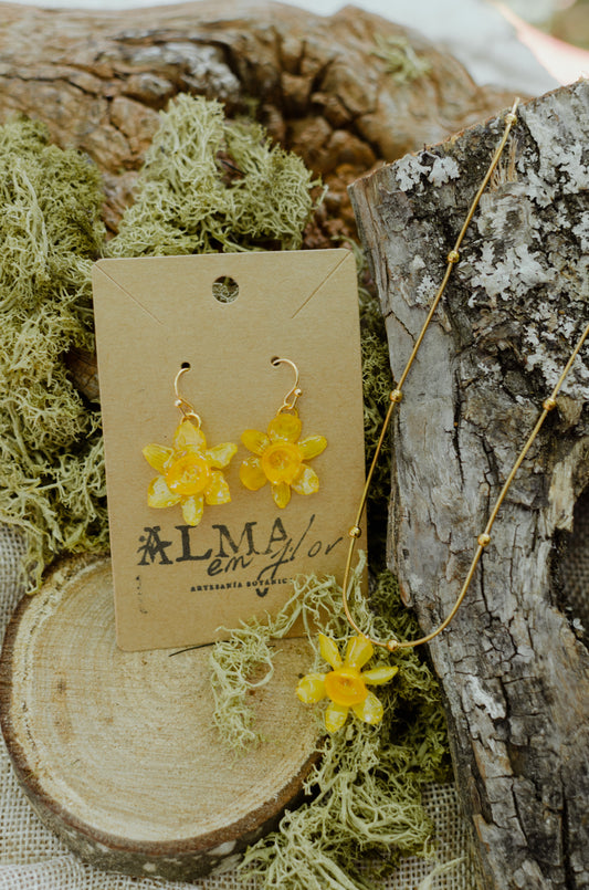 Pendientes narciso mini salvaje