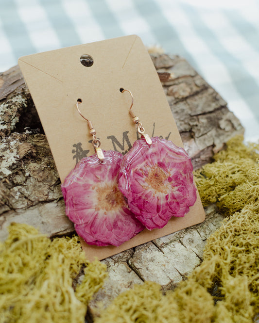 Pendientes de rosa