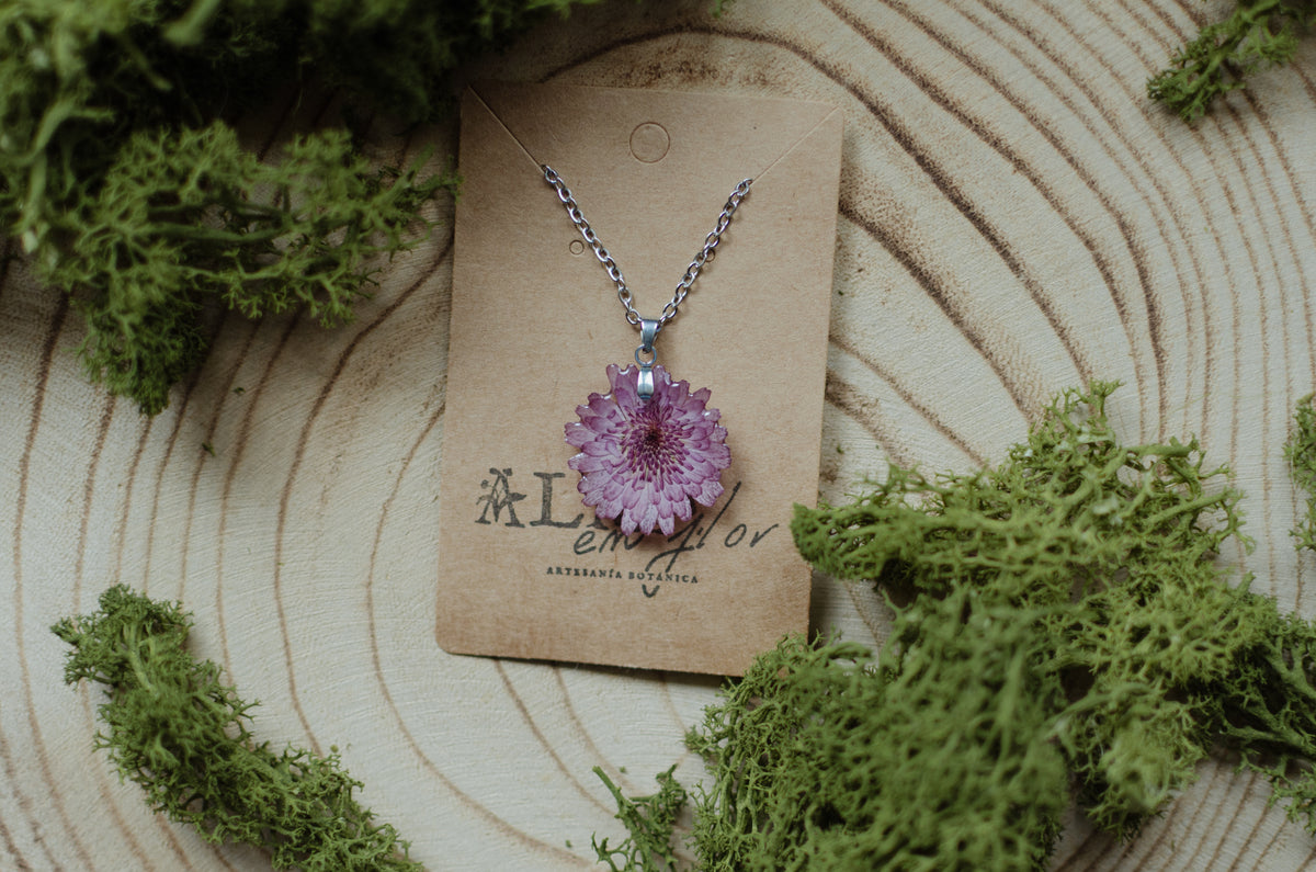 Collar Crisantemo morado
