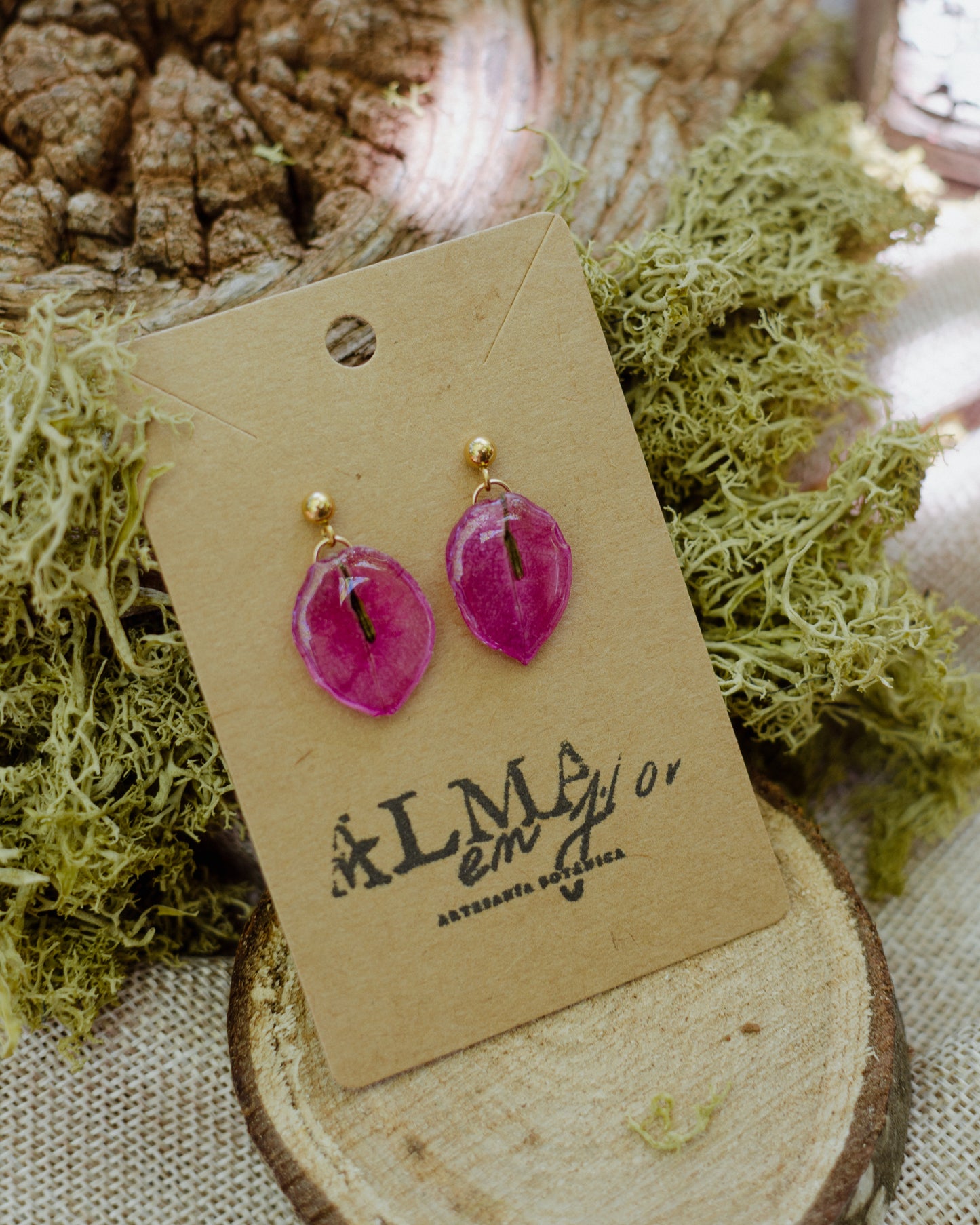 Pendientes buganvilia mini