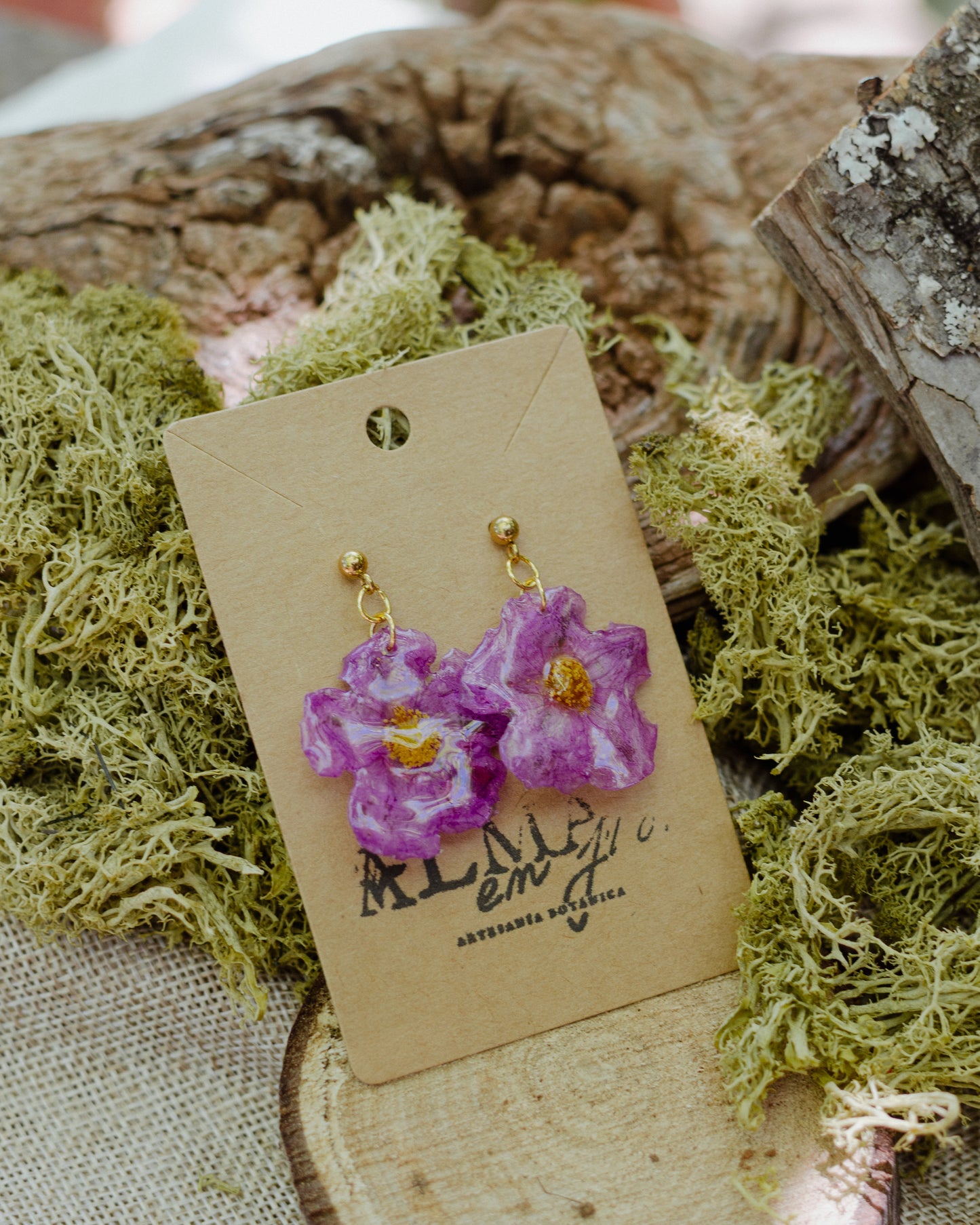 Pendientes jara salvaje