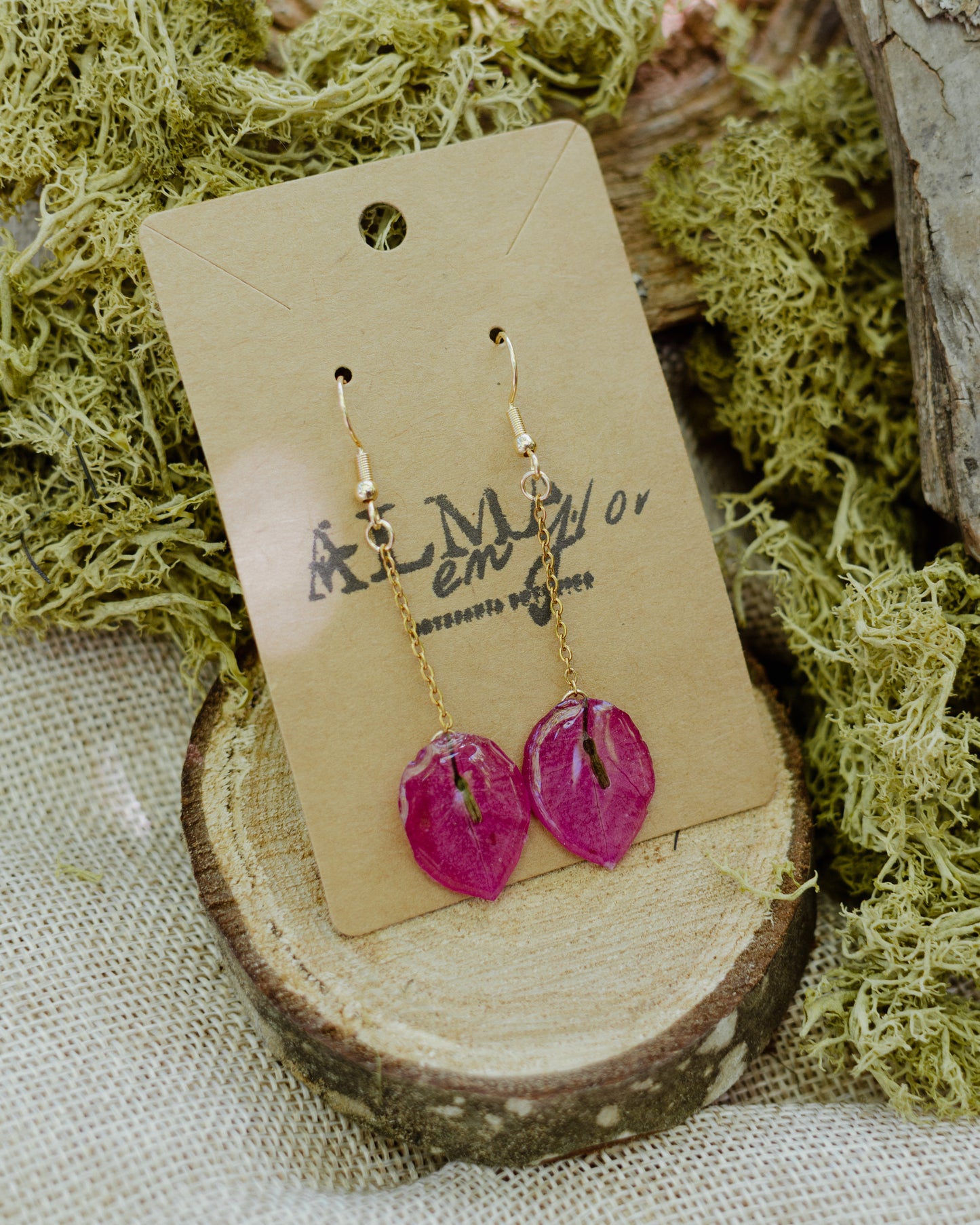 Pendientes buganvilia mini