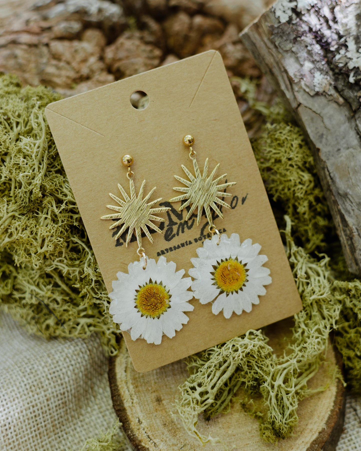 Pendientes margarita sol