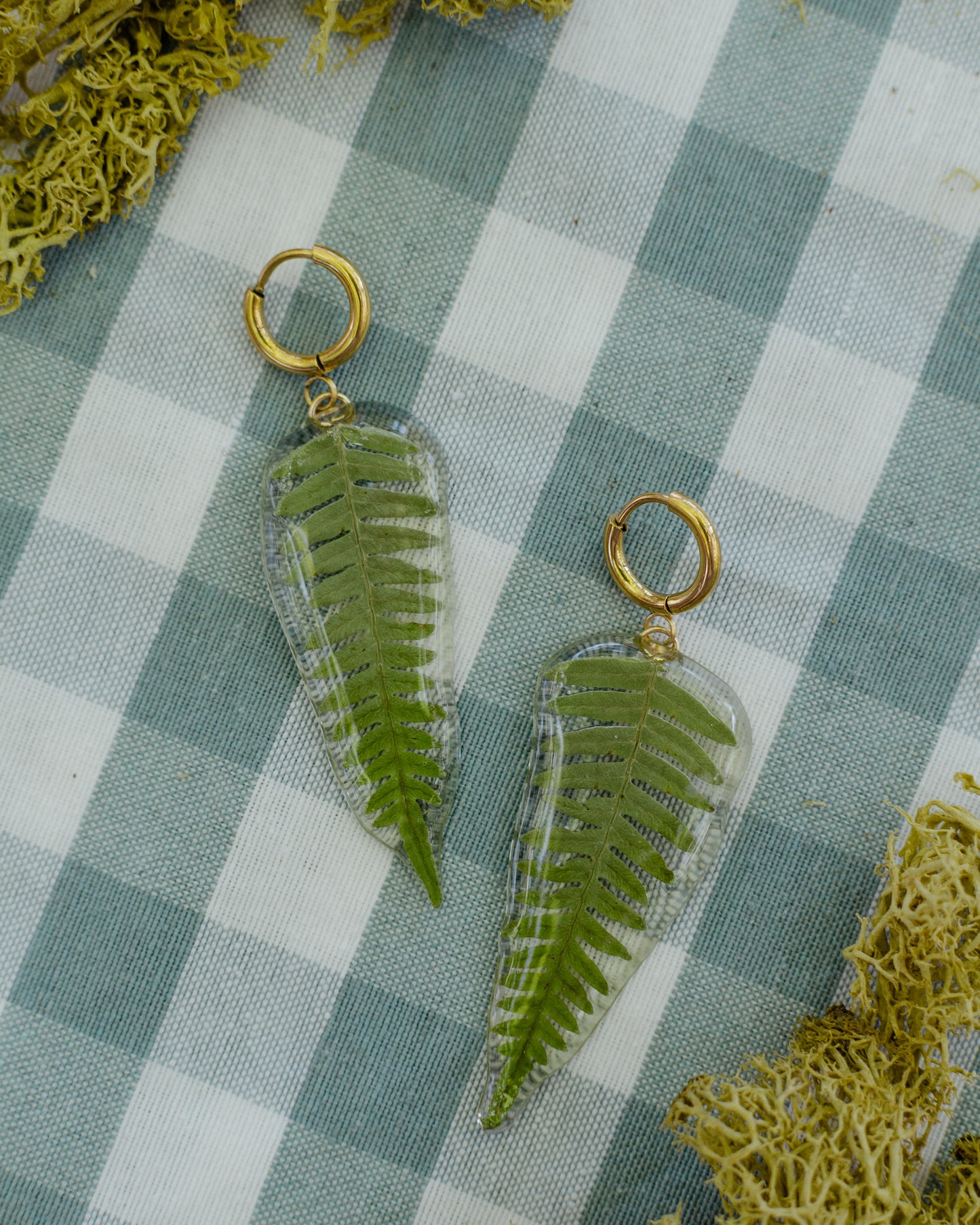 Pendientes helecho