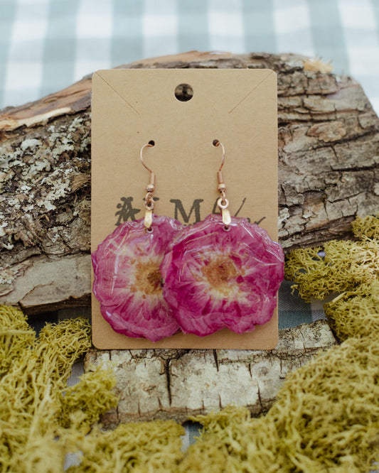 Pendientes de rosa