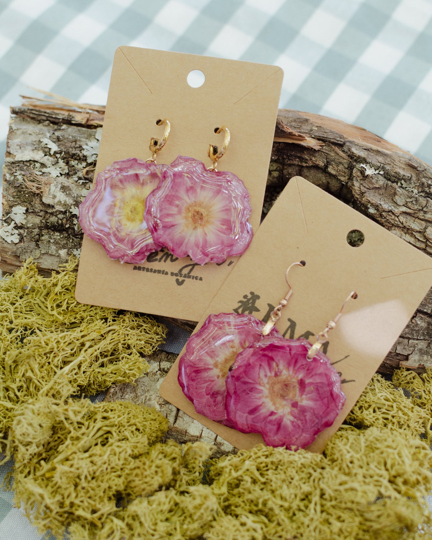 Pendientes de rosa