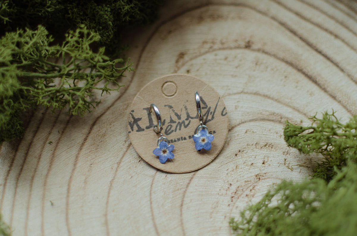 Pendientes nomeolvides mini aro