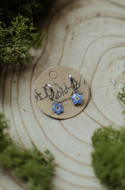 Pendientes nomeolvides mini aro